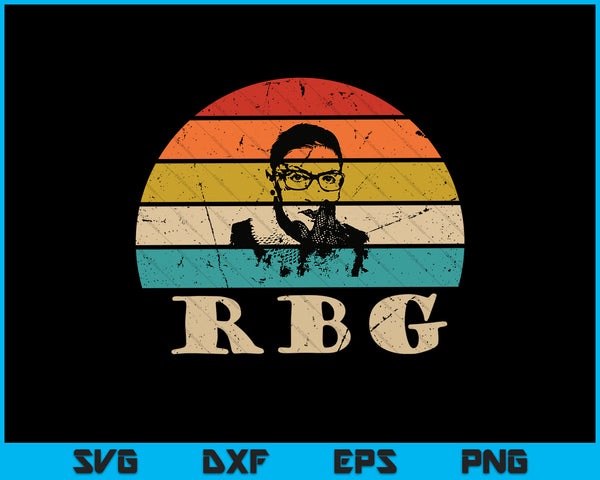 Vintage notorio RBG Ruth Bader Ginsburg SVG PNG cortando archivos imprimibles