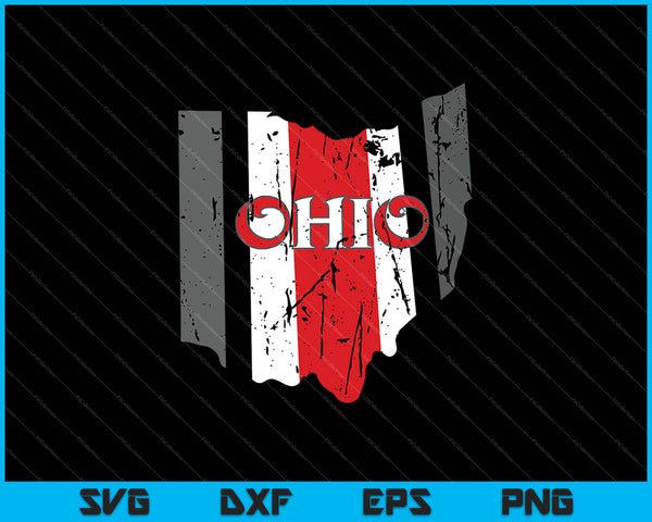 Vintage OHIO Shirt Ohio Map SVG PNG Cutting Printable Files