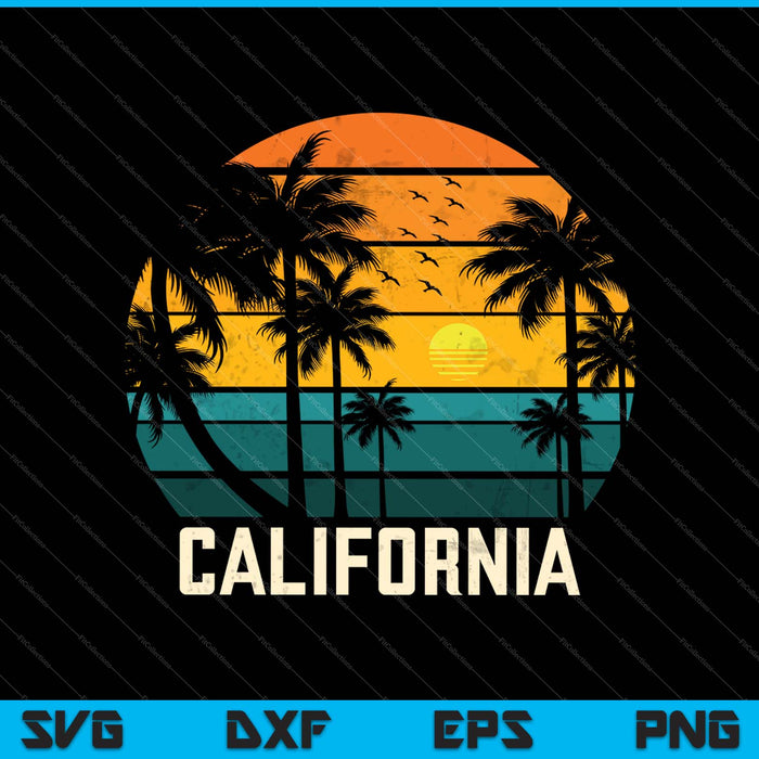 Vintage Retro California SVG PNG Cutting Printable Files