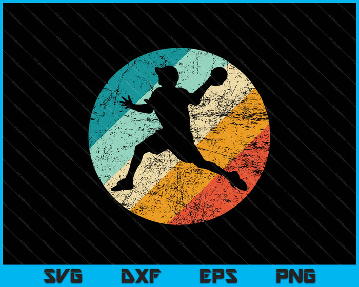 Vintage Retro Dodgeball Jugador SVG PNG Cortando Archivos Imprimibles