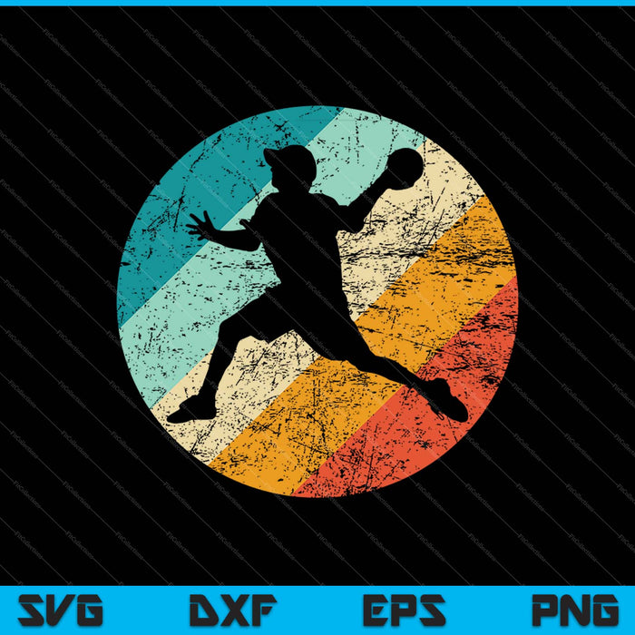 Vintage Retro Dodgeball Jugador SVG PNG Cortando Archivos Imprimibles