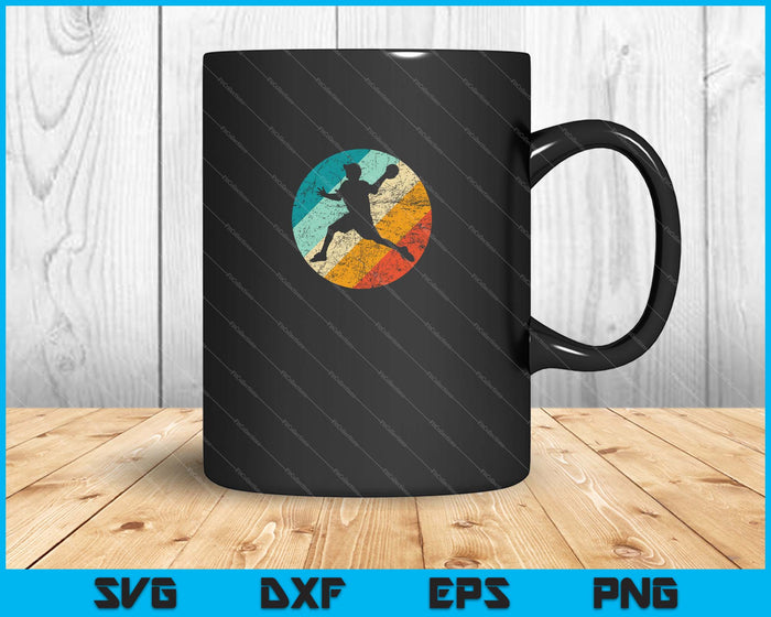 Vintage Retro Dodgeball Jugador SVG PNG Cortando Archivos Imprimibles