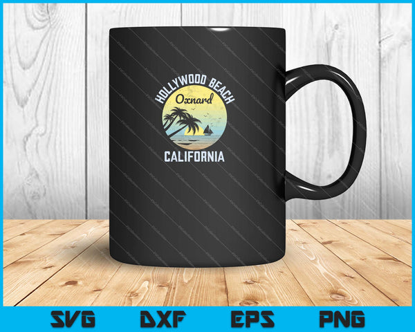 Vintage Retro Hollywood Beach Oxnard Californië SVG PNG-bestanden