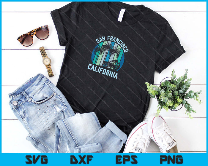 Vintage San Francisco Californië SVG PNG snijden afdrukbare bestanden