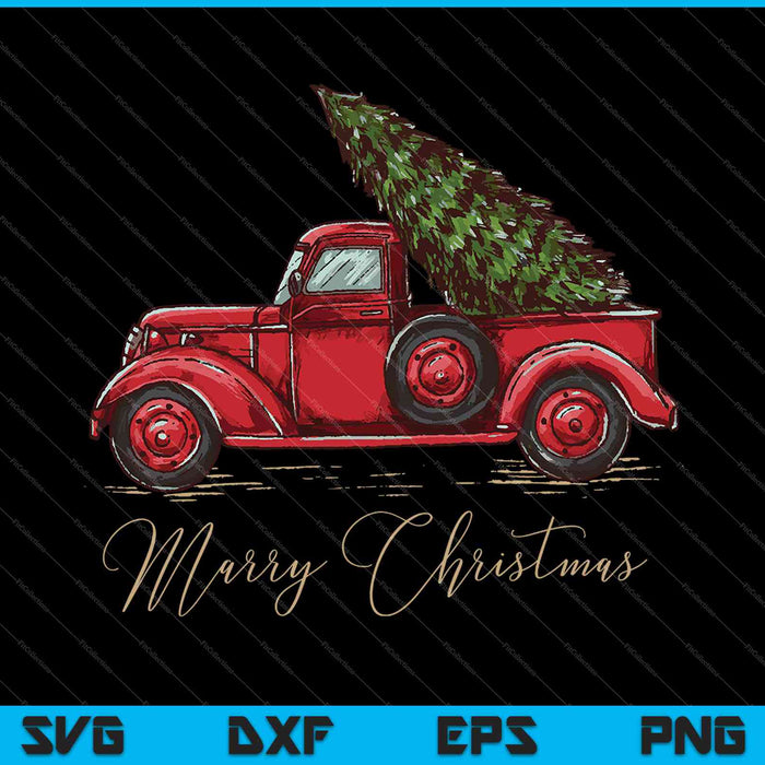 Vintage Wagon Christmas SVG PNG Cutting Printable Files
