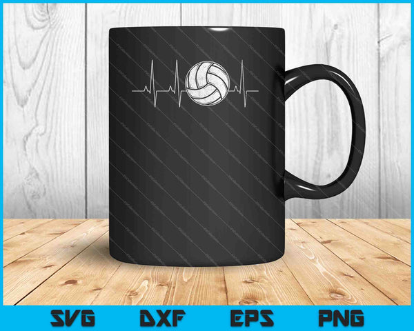 Voleibol Heartbeat SVG PNG Cortar archivos imprimibles