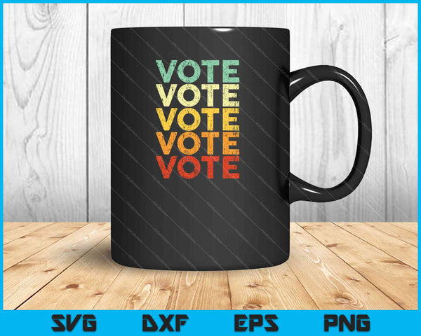 Votar Camisa Mujeres Hombres Retro Vintage Elección 2024 Votante SVG PNG Cortar archivos imprimibles