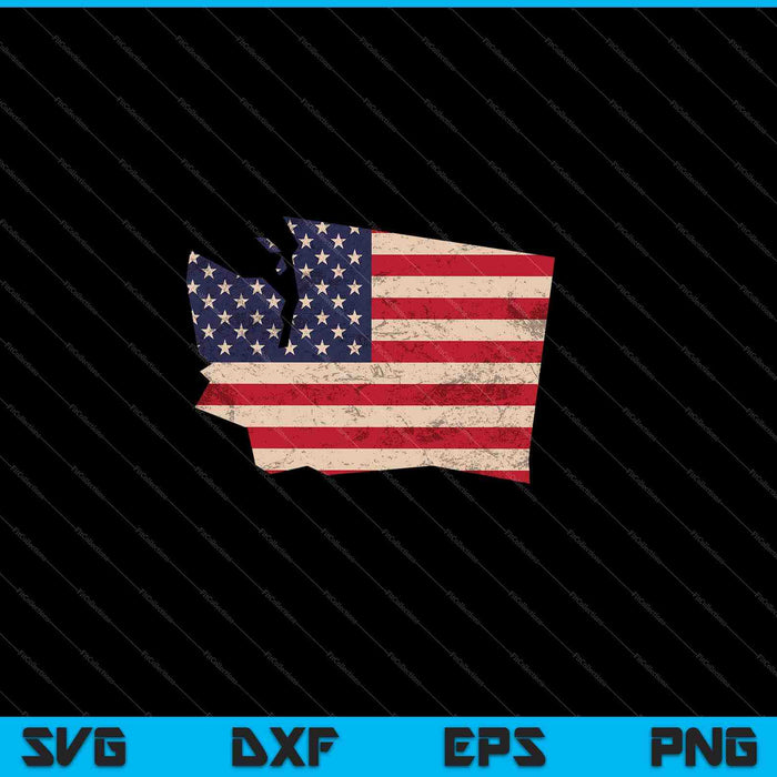 Washington American Flag Vintage SVG PNG Cutting Printable Files