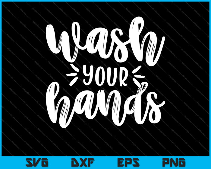 Lávate las manos SVG cortando archivos imprimibles