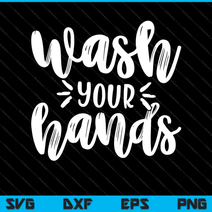 Lávate las manos SVG cortando archivos imprimibles