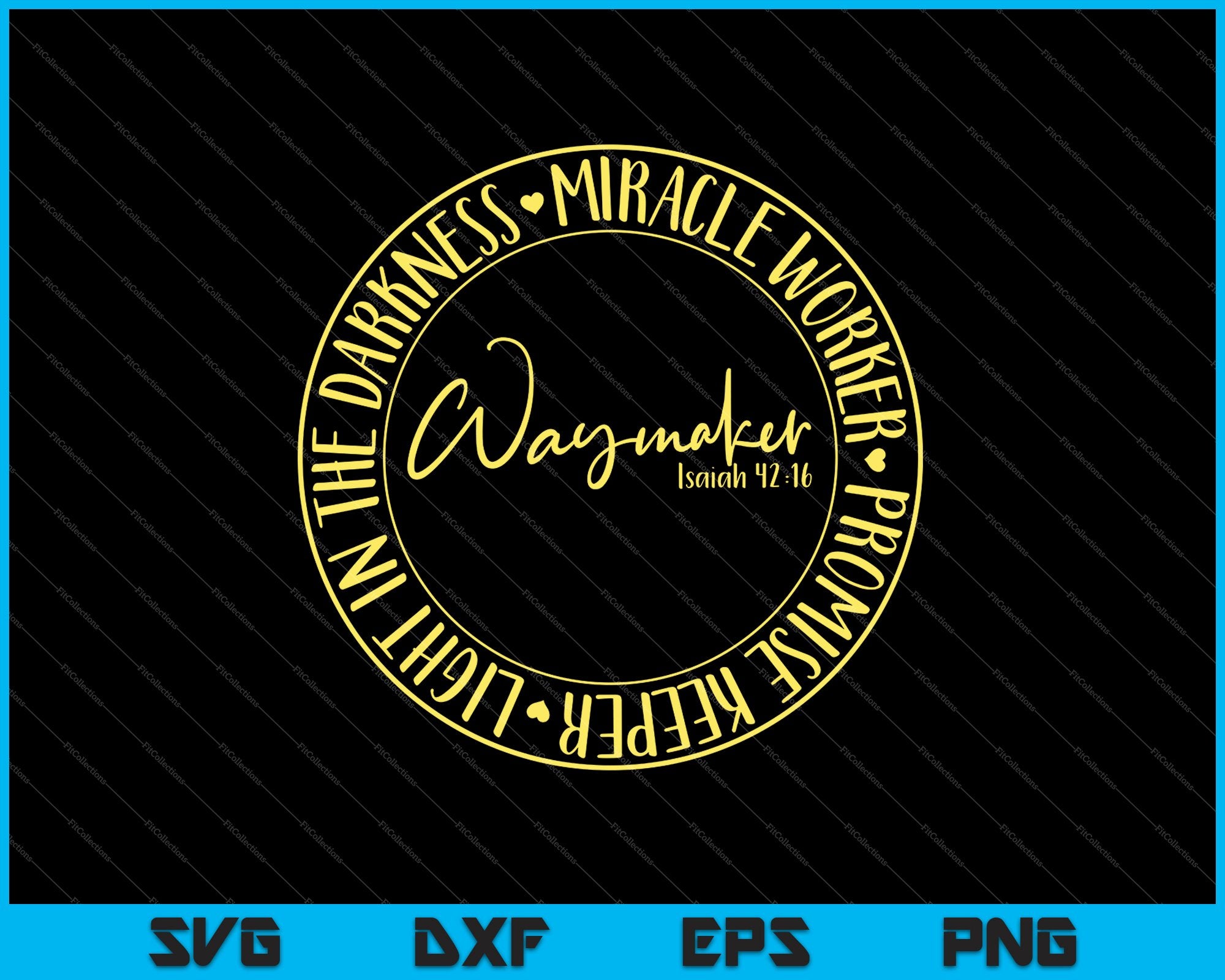 Waymaker Miracle Work Promise Keeper SVG PNG Cutting Printable Files ...