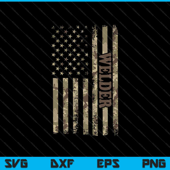 Welder American Flag SVG PNG Cutting Printable Files