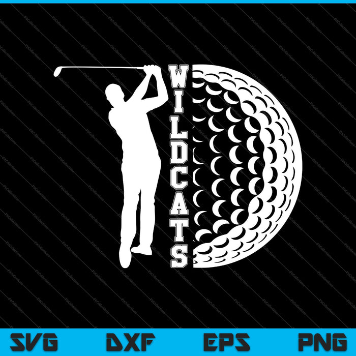 Wildcats Golf SVG PNG Cortar archivos imprimibles