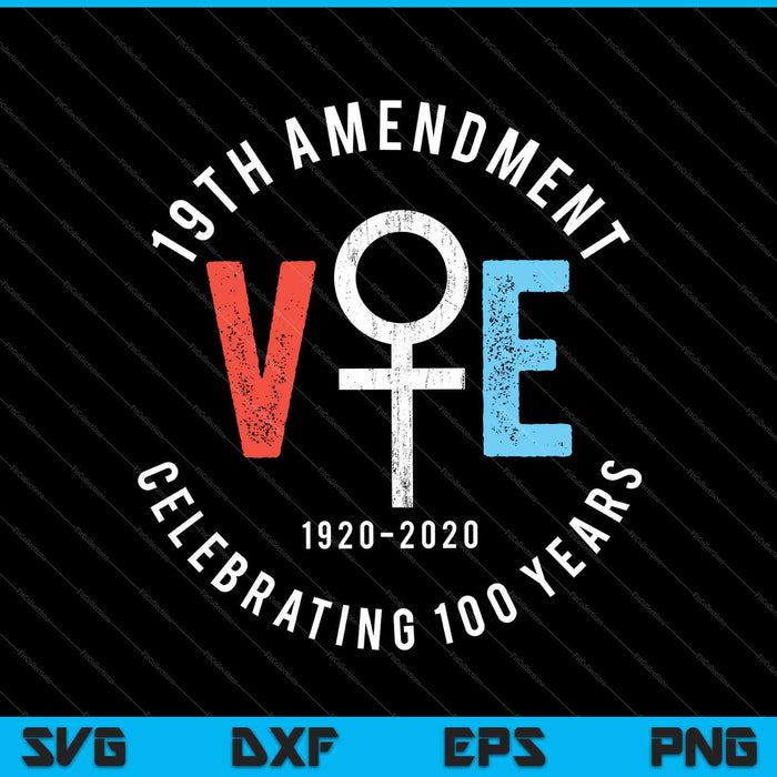 Logotipo del Centenario de la 19a Enmienda Vota Diseño de Sufragio Femenino Archivos SVG PNG