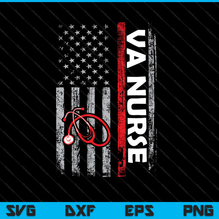 Women's American Flag VA Nurse Patriotic SVG PNG Cutting Printable Files