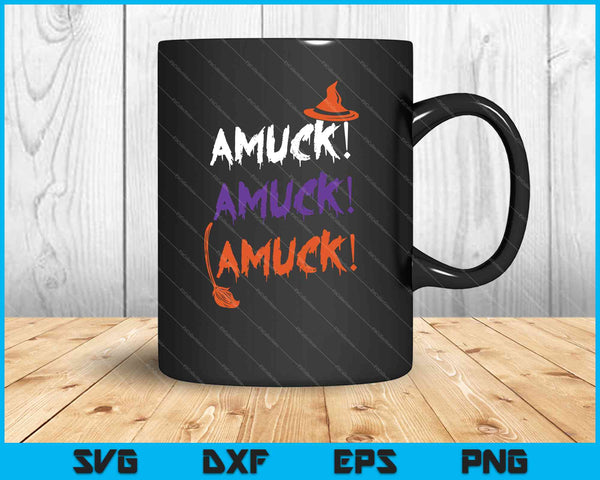 Amuck Amuck Amuck Halloween schattige SVG PNG snijden afdrukbare bestanden