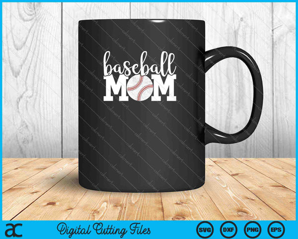 Regalo de mamá de béisbol para el Día de la Madre SVG PNG Cortando archivos imprimibles