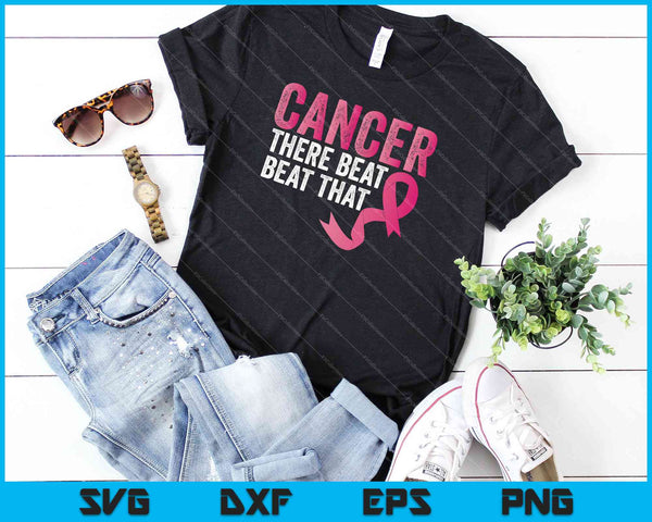 Womens kanker is daar verslagen dat borstkanker bewustzijn SVG PNG snijden afdrukbare bestanden - on a t-shirt