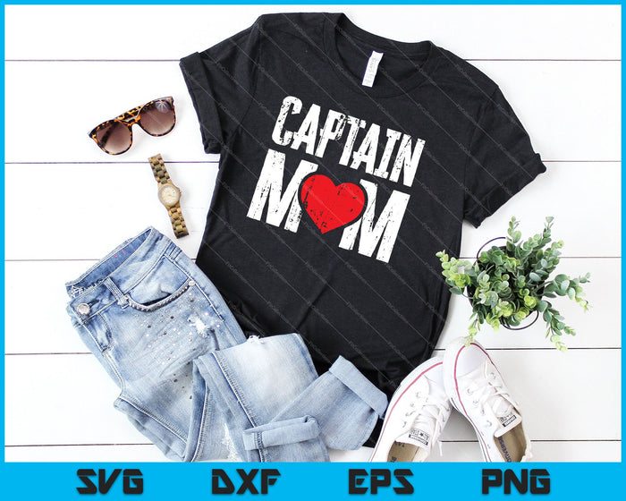 Women's Christmas Gift Mom Birthday Shirt Gift Captain Mom Svg Cutting Printable Files