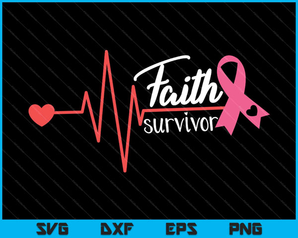 Vrouwen geloof borstkanker SVG PNG snijden afdrukbare bestanden
