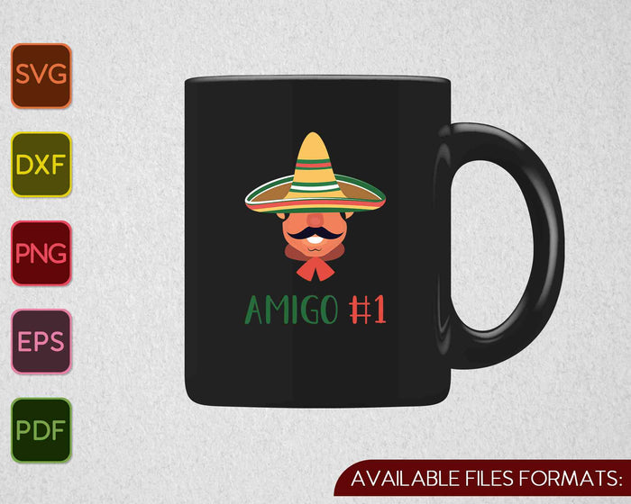 Womens Funny Mexican Amigo #1 SVG PNG Cutting Printable Files