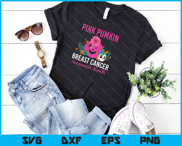 Vrouwen roze pompoen Breast Cancer Awareness Month SVG PNG snijden afdrukbare bestanden - on a t-shirt