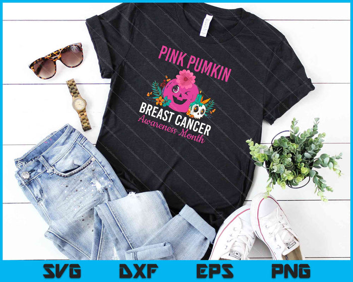 Vrouwen roze pompoen Breast Cancer Awareness Month SVG PNG snijden afdrukbare bestanden