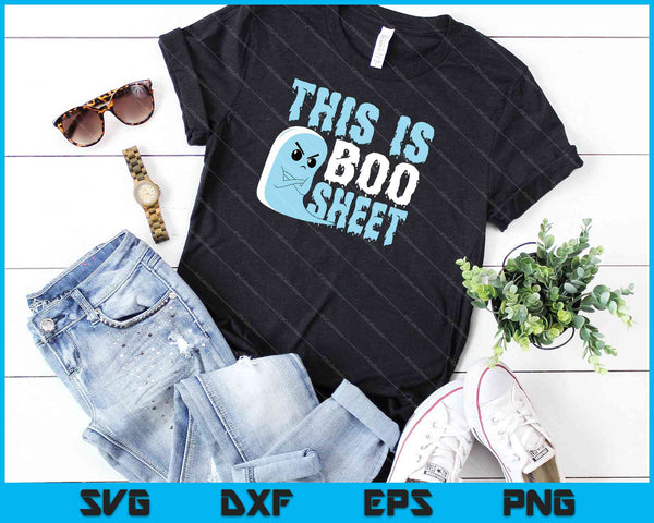 Dit is Boo Sheet - grappige Halloween Ghost SVG PNG snijden afdrukbare bestanden - on a t-shirt