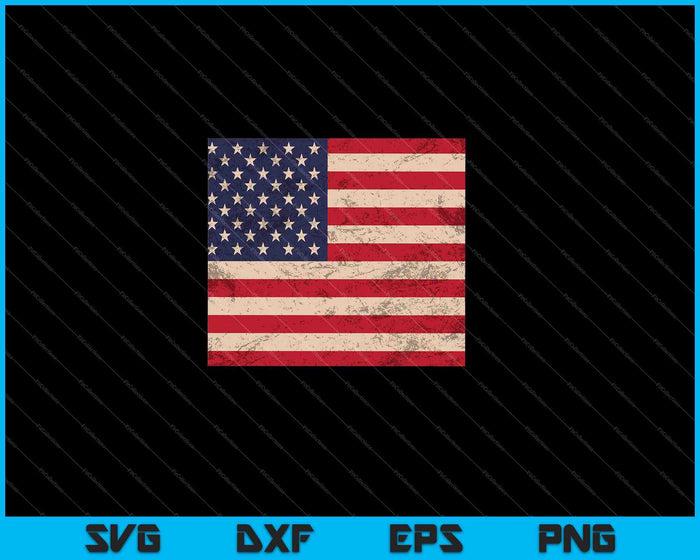 Wyoming American Flag Vintage SVG PNG Cutting Printable Files