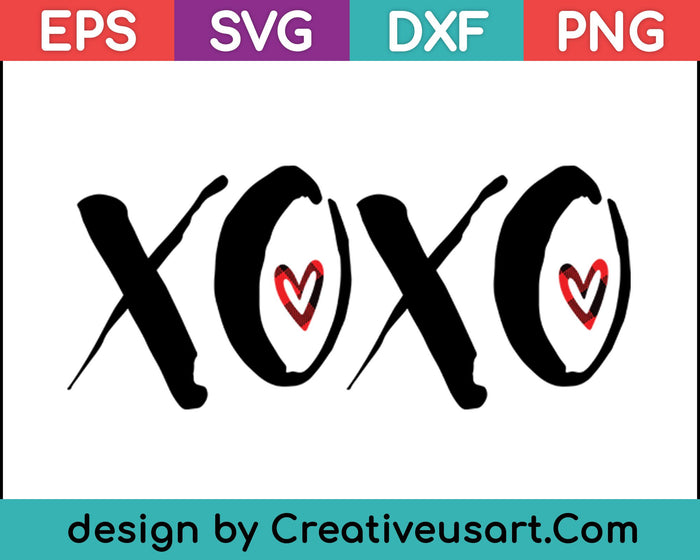 XOXO SVG PNG snijden afdrukbare bestanden