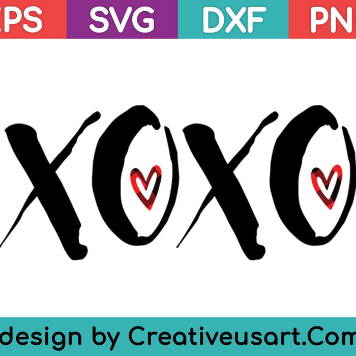 XOXO SVG PNG Cutting Printable Files