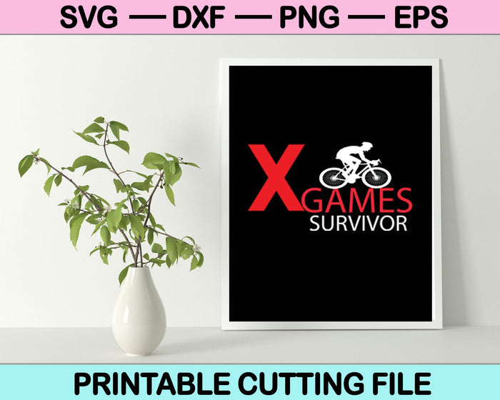 X games overlevende SVG PNG snijden afdrukbare bestanden