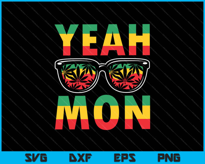 Sí lunes vacaciones jamaicanas Jamaica Reggae SVG PNG cortando archivos imprimibles
