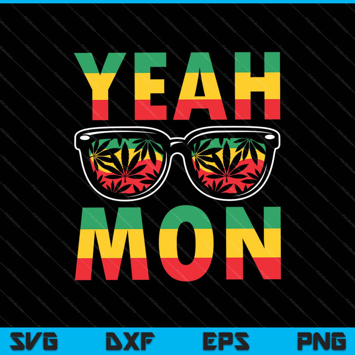Sí lunes vacaciones jamaicanas Jamaica Reggae SVG PNG cortando archivos imprimibles