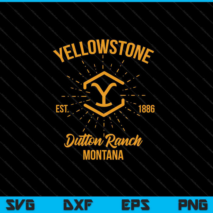Dutton Ranch Logo Vector Yellowstone Sunburst Logo Dutton Ranch SVG PNG Files – creativeusarts