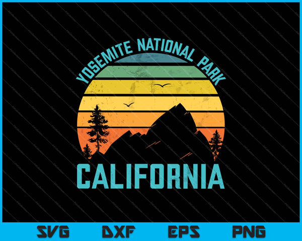 Parque Nacional Yosemite California SVG PNG Cortar archivos imprimibles