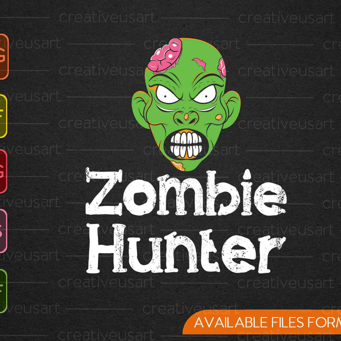 Zombie Hunter SVG PNG Cutting Printable Files