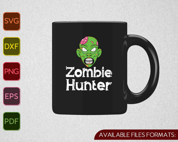Zombie Hunter SVG PNG cortando archivos imprimibles