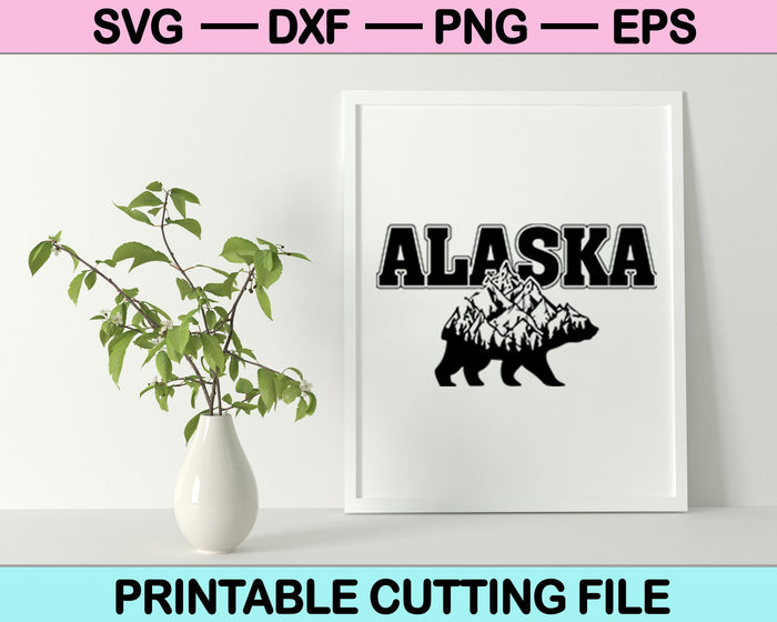 Alaska Grizzly zwarte en bruine beer SVG-bestand