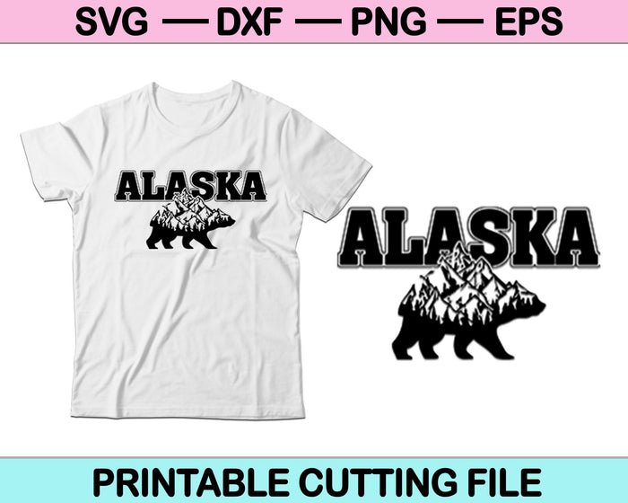 Alaska Grizzly Black and Brown Bear SVG File