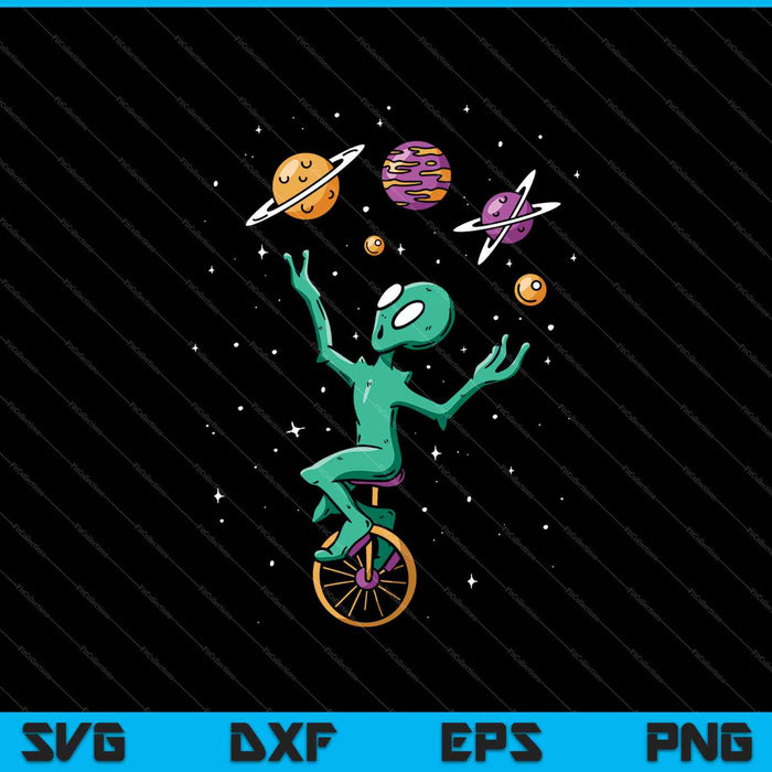 Alien Unicycle SVG PNG Cutting Printable Files