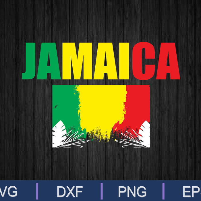 Bandera de Jamaica SVG PNG cortando archivos imprimibles