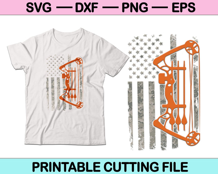 American Bowhunter SVG PNG cortando archivos imprimibles