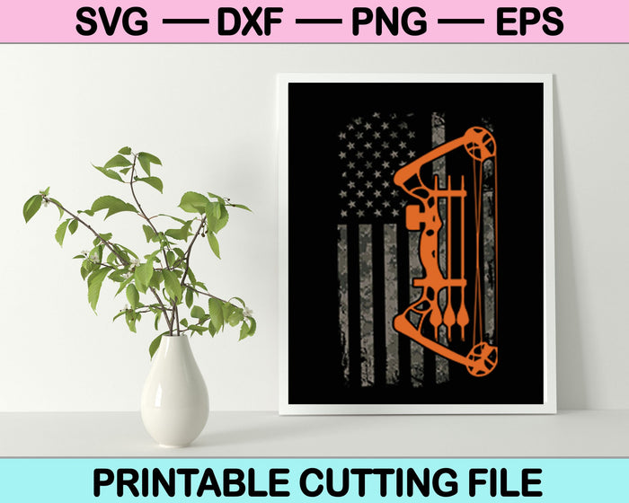 American Bowhunter SVG PNG cortando archivos imprimibles