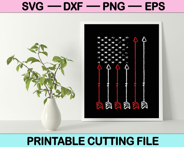Archery Flag SVG PNG Cutting Printable Files