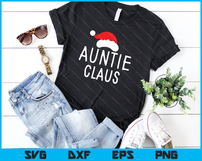 Tante Claus Kerst T-Shirt Design SVG PNG Snijden afdrukbare bestanden
