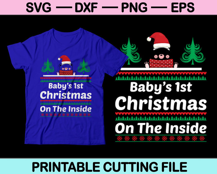 Baby's 1st Christmas SVG PNG Cutting Printable Files