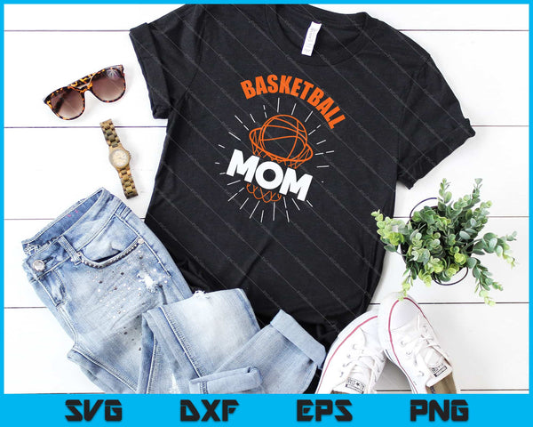 Baloncesto mamá svg cortando archivos imprimibles - on a t-shirt