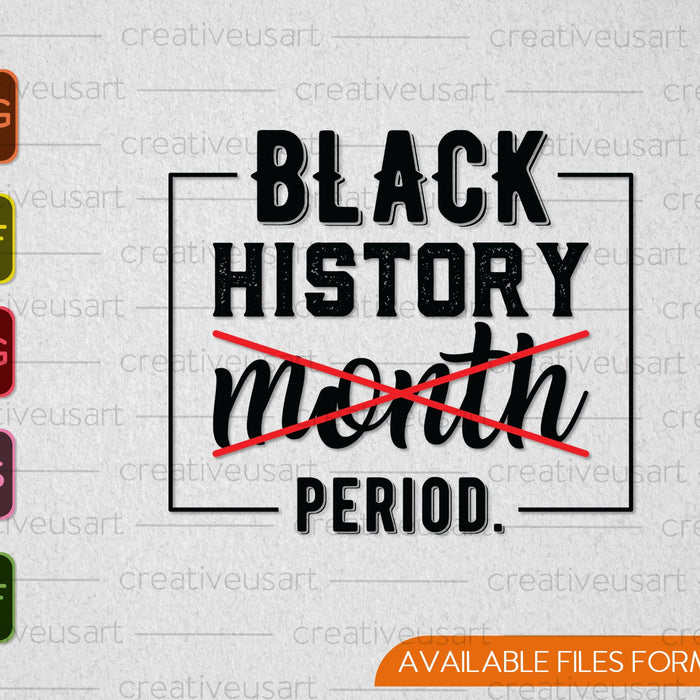 Black History Month Period SVG PNG Cutting Printable Files