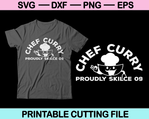 Chef Curry trots Skilce 09 SVG PNG snijden afdrukbare bestanden